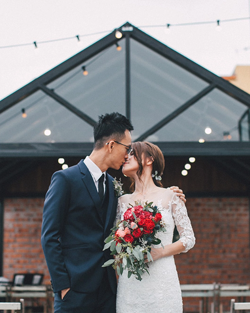A Burgundy Chic Rooftop Garden Wedding in Muar, Johor