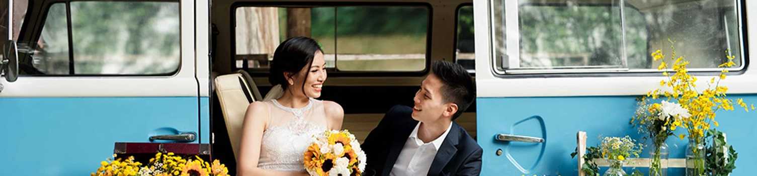A Cheery Yellow and Navy Garden Wedding in Janda Baik
