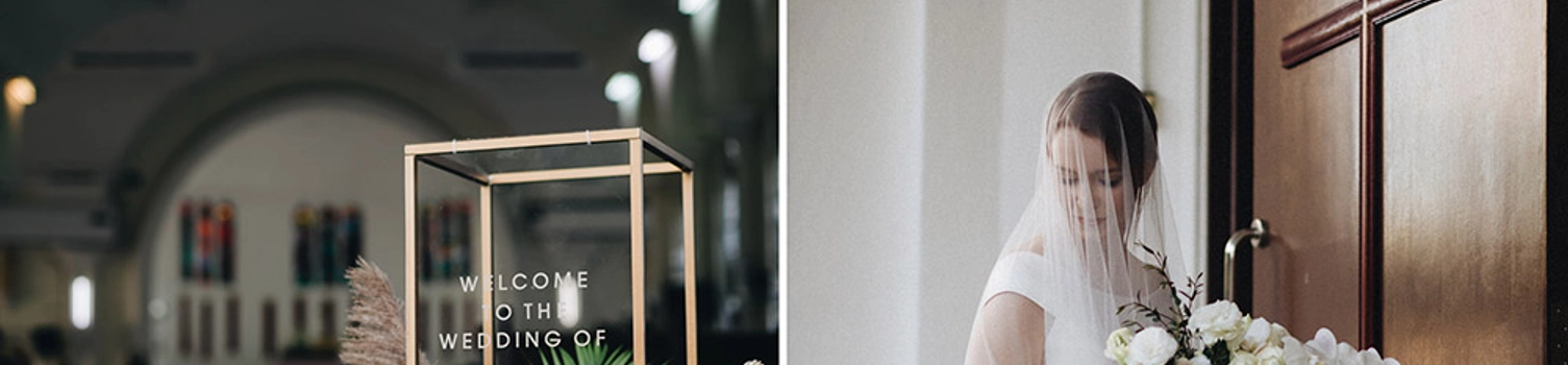 A Classic White and Green Wedding with a Hint of Gold at St John’s Cathedral