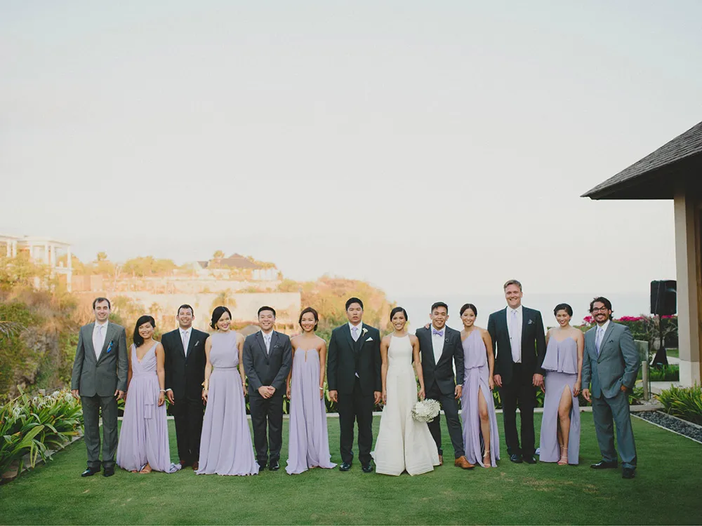 Bridesmaids in lilac. Photo by Terralogical. theweddingnotebook.com