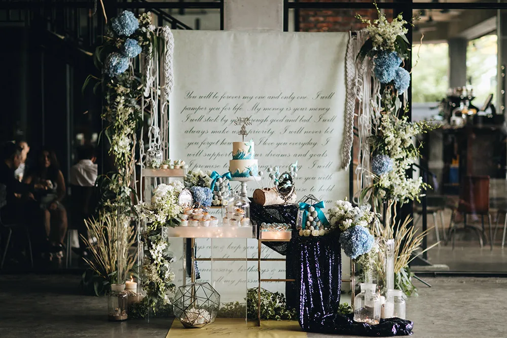 Desserts table. Photo by Arch and Vow. theweddingnotebook.com