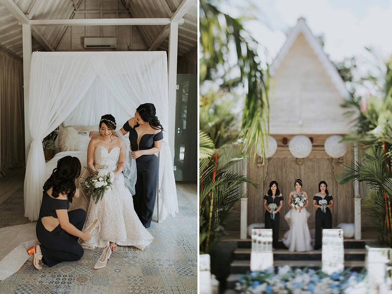A Modern Blue-Grey Cliffside Wedding in Bali