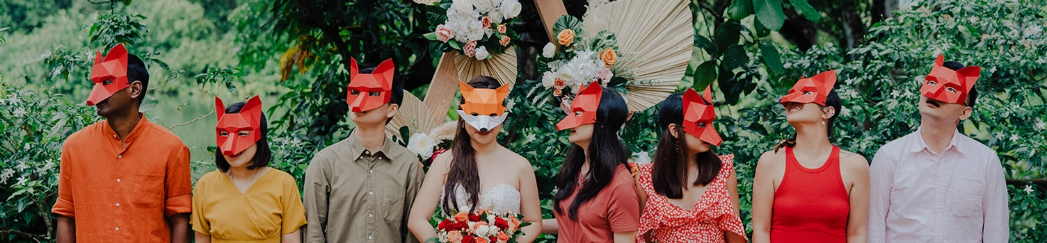 A Quirky ‘Moonrise Kingdom’-Inspired Night Safari Wedding in Singapore