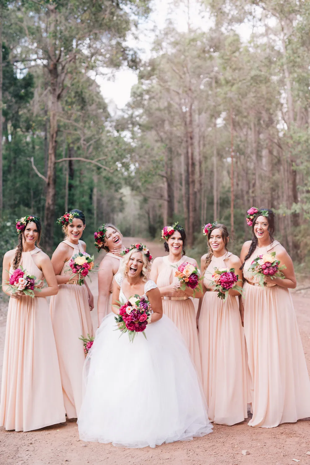 Blush pink, bridesmaids. Ben Yew Photography. theweddingnotebook.com