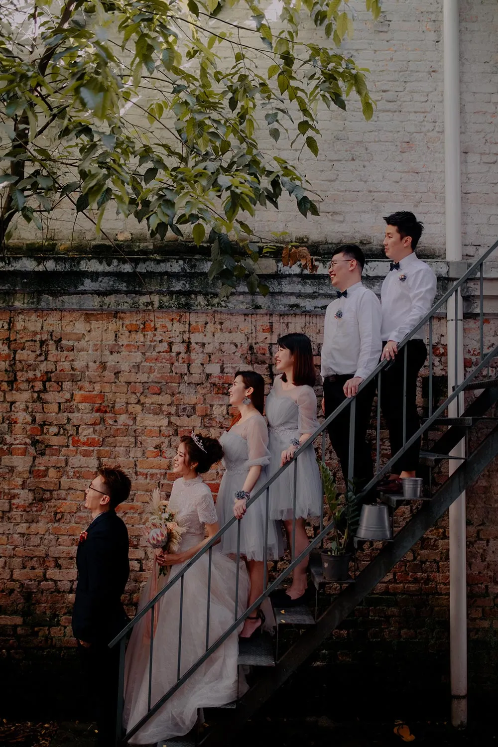 Bridal party at Halaman – A Boutique Guesthouse in Kuala Lumpur. Jessielyee Photography. theweddingnotebook.com