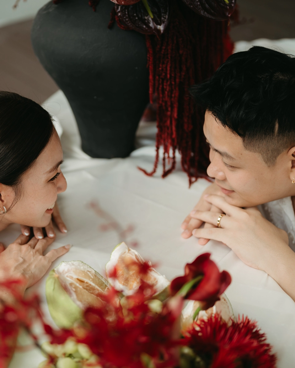 A Trendy Intimate Home Wedding with Folkloric Aesthetic