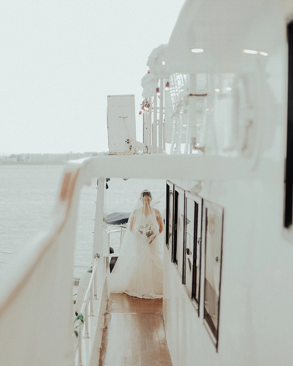 An All-White Nautical Themed Yacht Wedding in Manila Bay