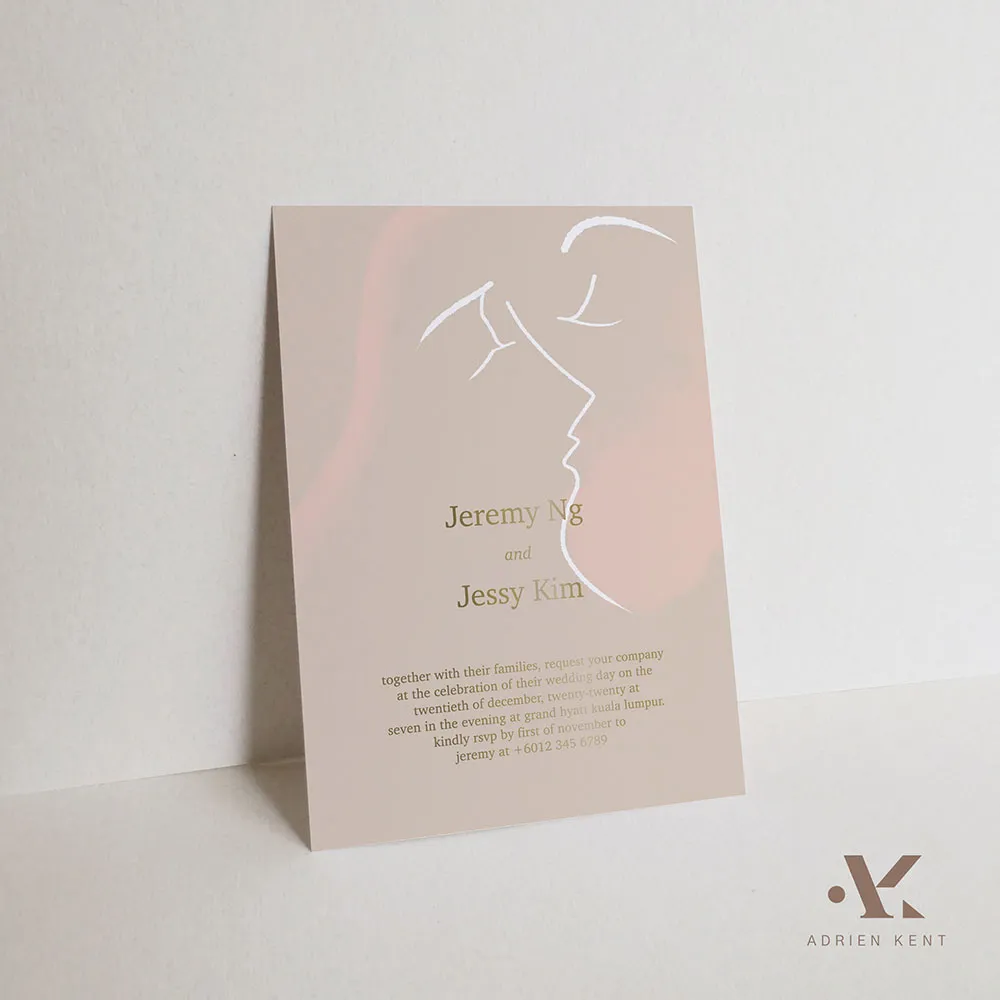 KAMI x Adrien Kent wedding invitation. theweddingnotebook.com