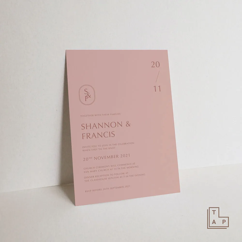 KAMI x The Alphabet Press wedding invitation. theweddingnotebook.com