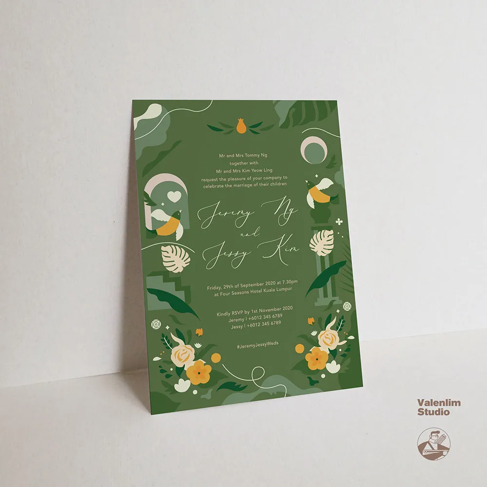 KAMI x Valenlim Studio wedding invitation. theweddingnotebook.com