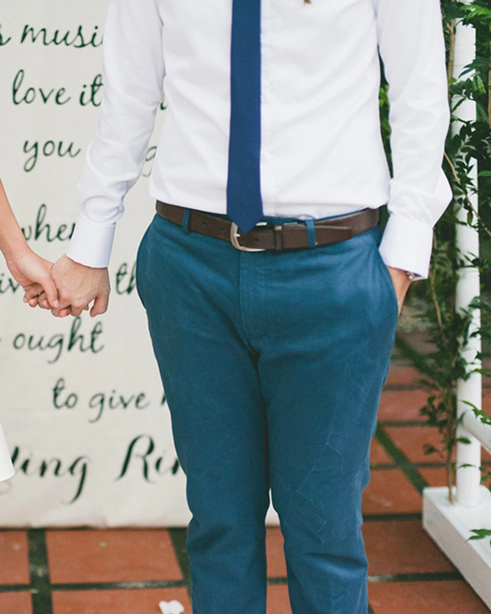 Blue Shabby Chic Backyard Wedding