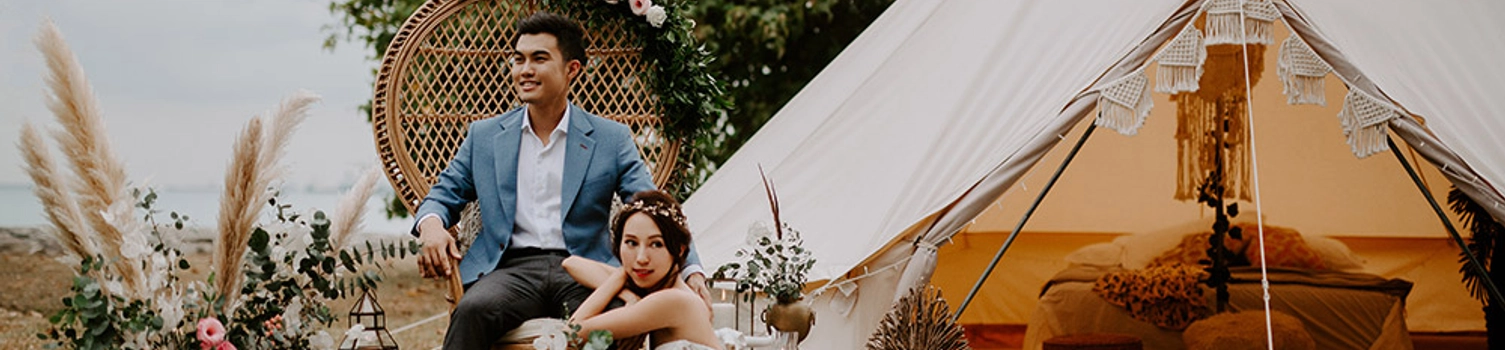 Bohemian Glamping Anniversary Portraits