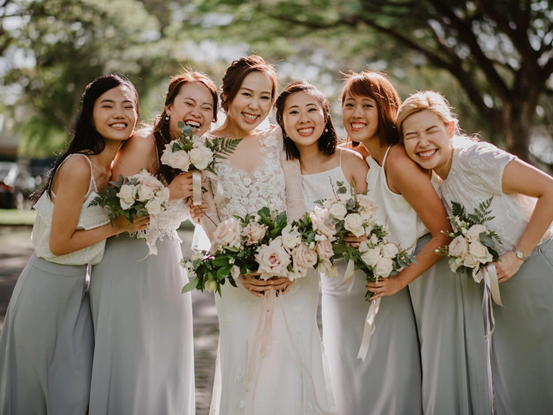 Botanicals, Blush And Dusty Blue At Nosh, Singapore