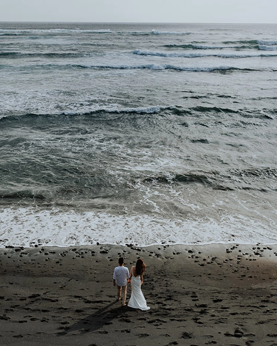 Bridal Portraits at Canggu Beach and Tukad Cepung Waterfall, Bali