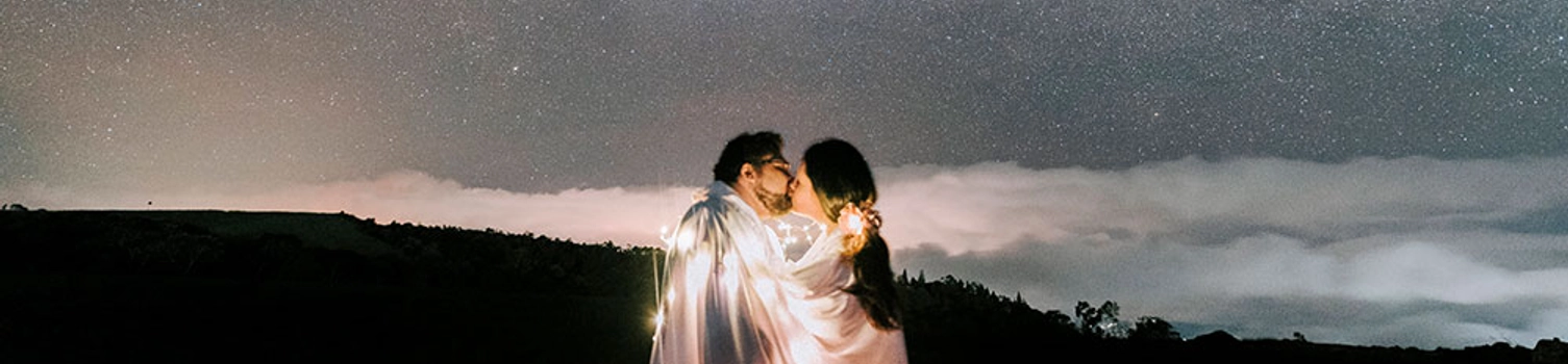 Bridal Portraits Beneath A Nightsky Full of Stars at Kundasang, Sabah