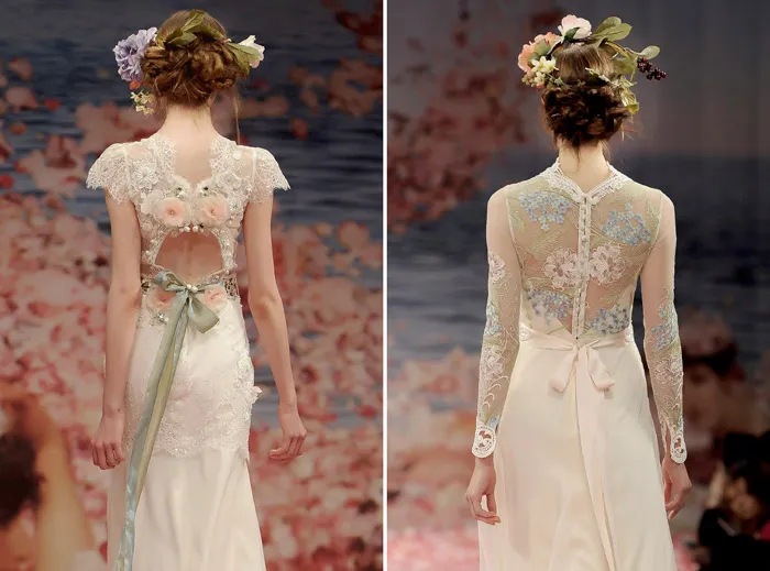 Beautiful back details. Claire Pettibone 2013 Fall Collection. theweddingnotebook.com