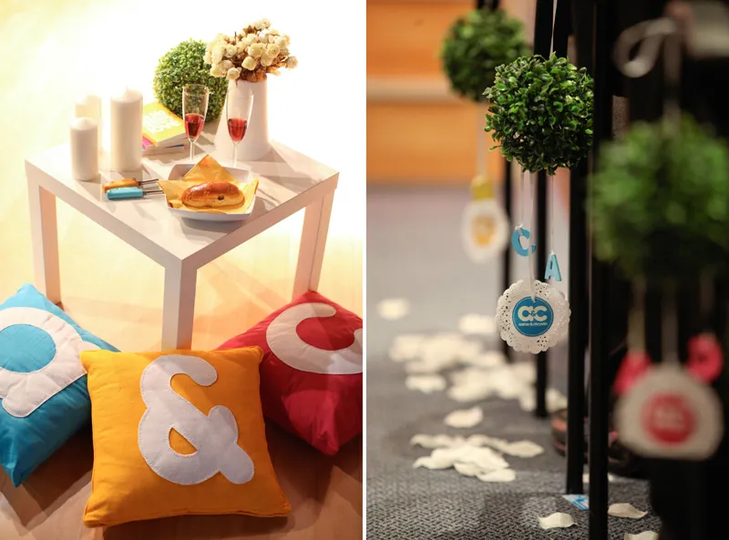 colourful wedding decor. Anna Rina Photography