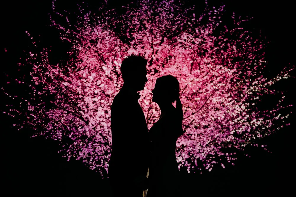 Teamlab Exhibition wedding photos. Andri Tei Photography. theweddingnotebook.com