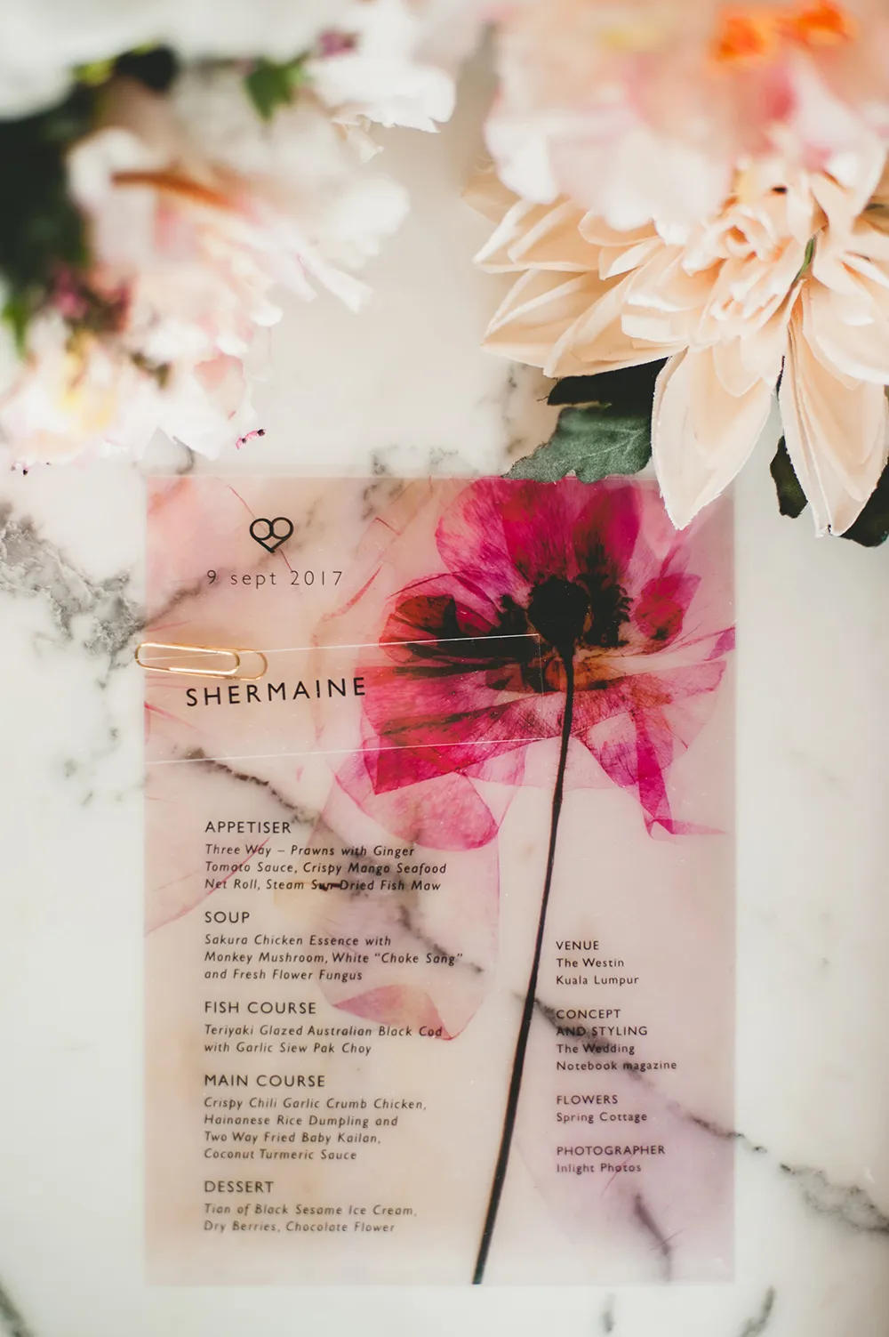 The Westin Kuala Lumpur wedding. Styling by The Wedding Notebook. Photography by Inlight Photos. theweddingnotebook.com