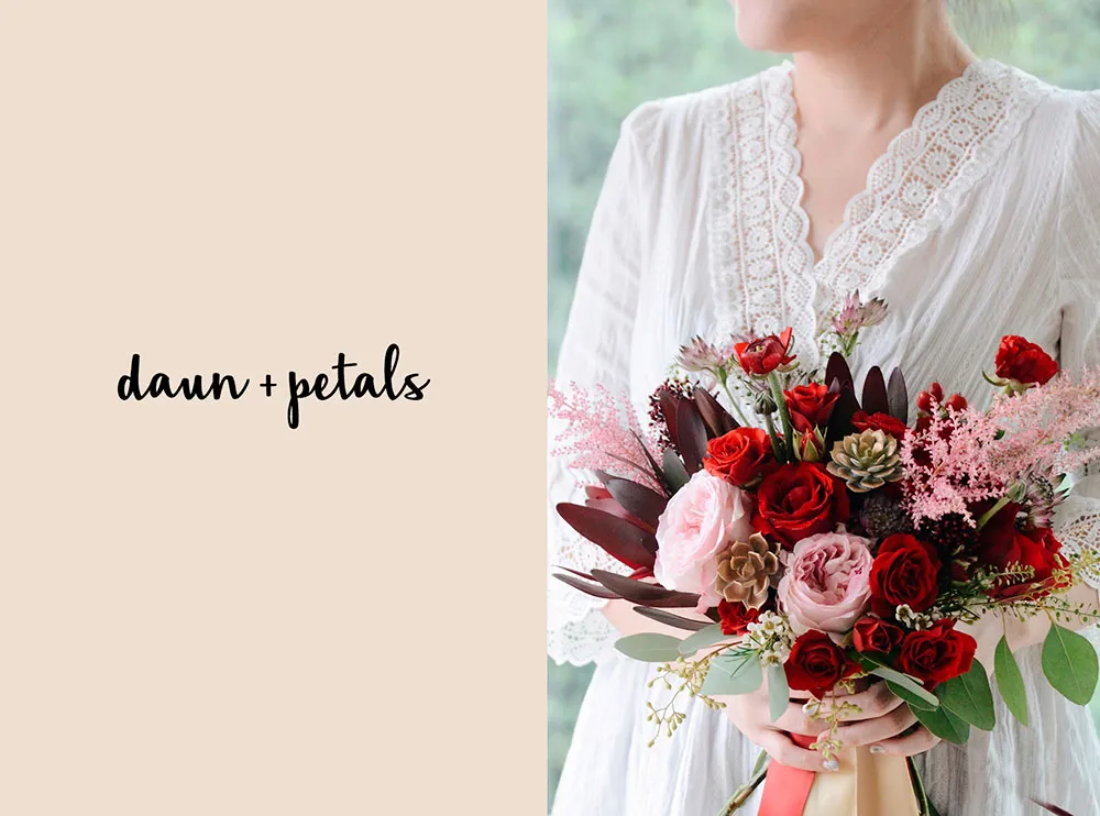 Daun and Petals. Wedding florist.