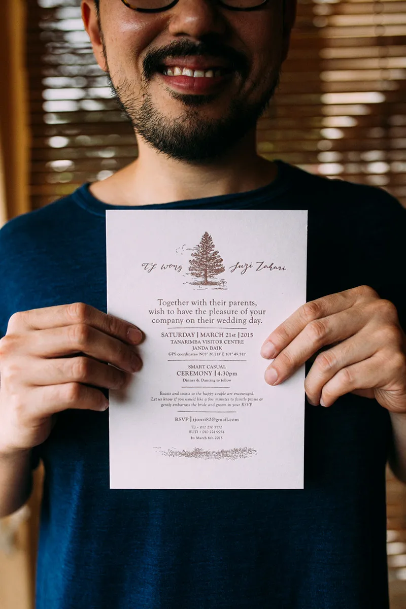 Printed by The Alphabets Press. Photo by HelloJaneLee. theweddingnotebook.com