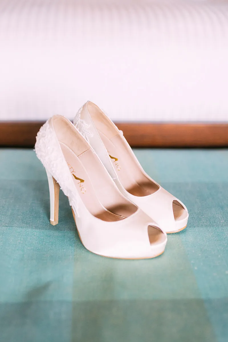 Bridal Shoes by Christy Ng Shoes. Photo by HelloJaneLee. theweddingnotebook.com