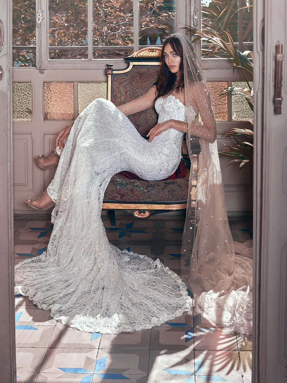 Inez and Stardust veil - Galia Lahav Spring 2018 Collection. theweddingnotebook.com