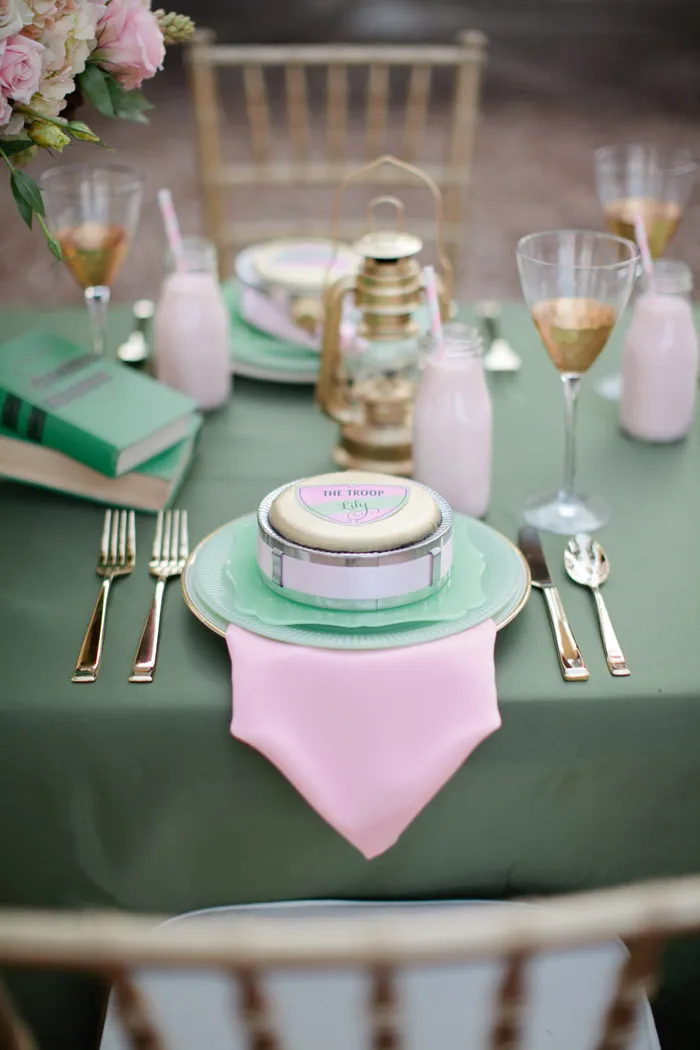 Pink and gold details. Beau & Arrow Events. Photo by Swoon by Katie. theweddingnotebook.com