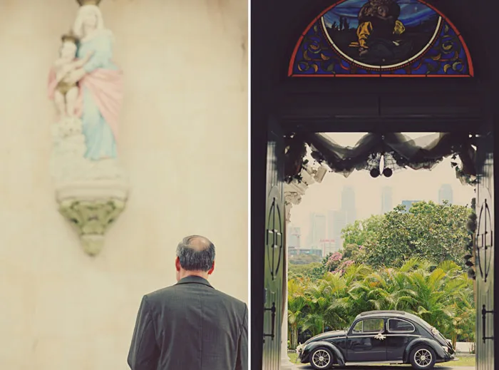 theweddingnotebook.com. Photography by One Eye Click. Green vintage wedding