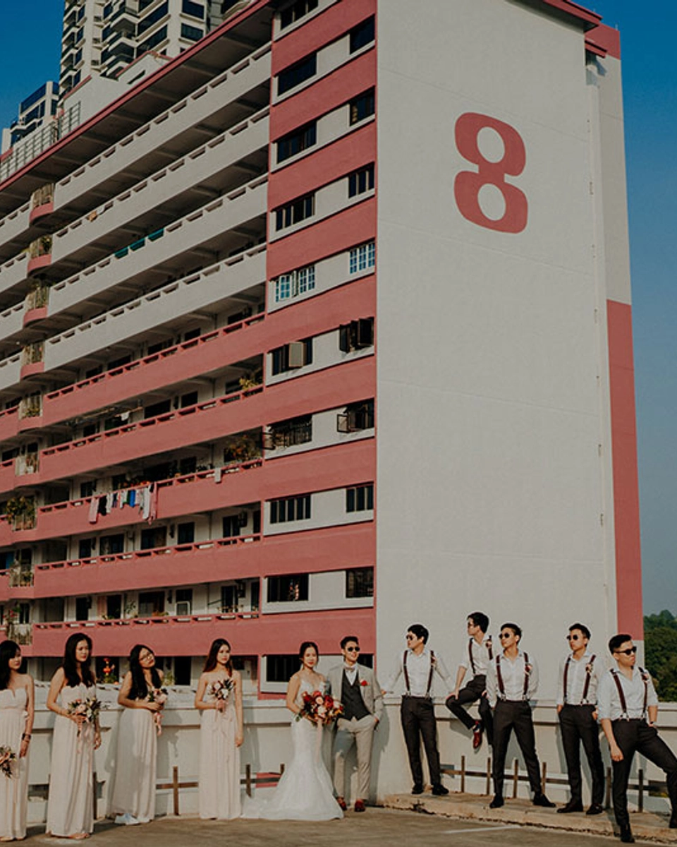 HDB Bridal Party Portraits Followed by A Woodland-Themed Wedding at St Regis Singapore