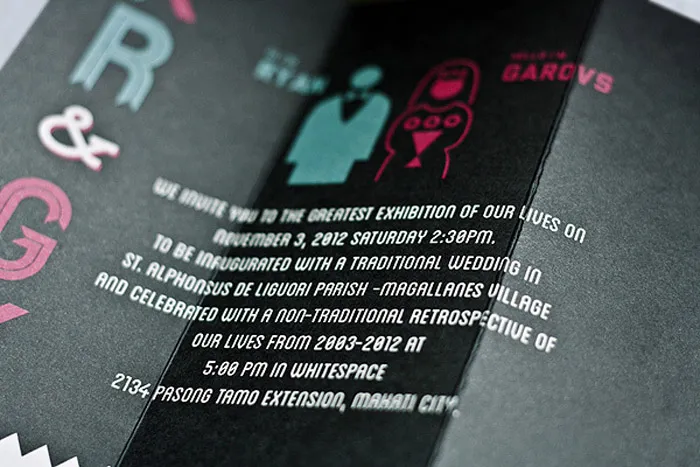 Infographic wedding invitations by Inksurge. theweddingnotebook.com