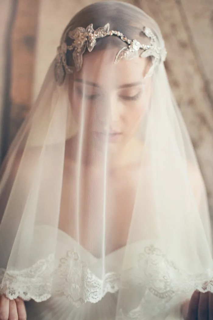 Agnes Veil – Jannie Baltzer Couture Headpieces 2015 Collection. theweddingnotebook.com