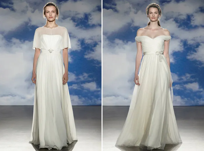 Left: Betty; Right: Hepburn – Jenny Packham Spring 2015 Bridal Collection. theweddingnotebook.com