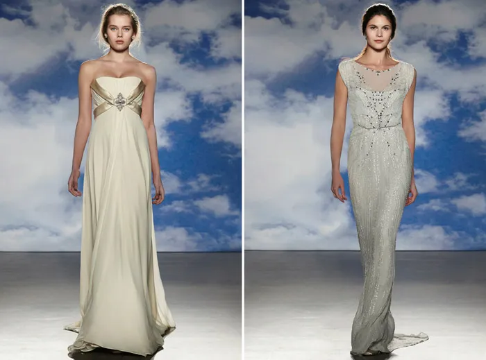 Left: Coco; Right: Alicia – Jenny Packham Spring 2015 Bridal Collection. theweddingnotebook.com