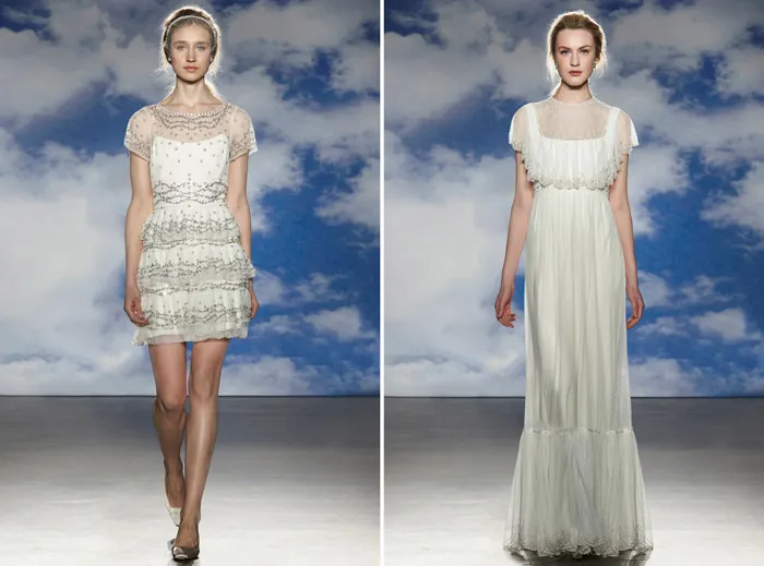 Left: Lola; Right: Jessica – Jenny Packham Spring 2015 Bridal Collection. theweddingnotebook.com