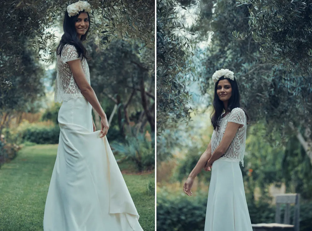 Dormoy top Cassel Skirt - Laure de Sagazan 2019 Bridal Collection. theweddingnotebook.com
