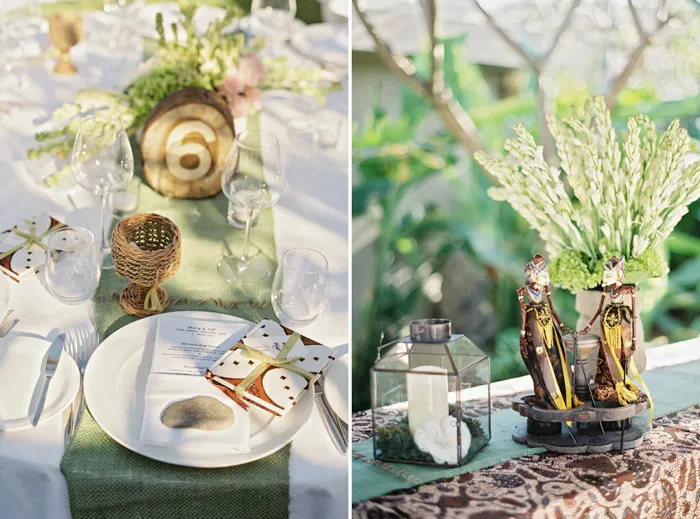 Wedding table décor. Vicki Grafton Photography. theweddingnotebook.com