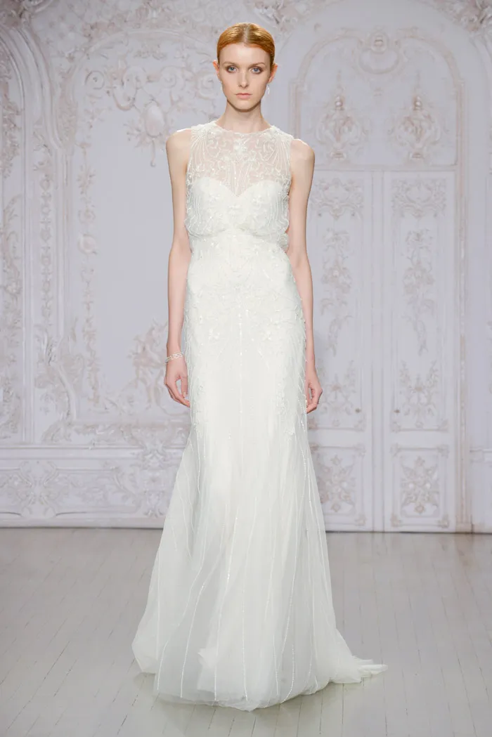 Timeless and Odette shoe – Monique Lhuillier Fall 2015 Bridal Collection. theweddingnotebook.com