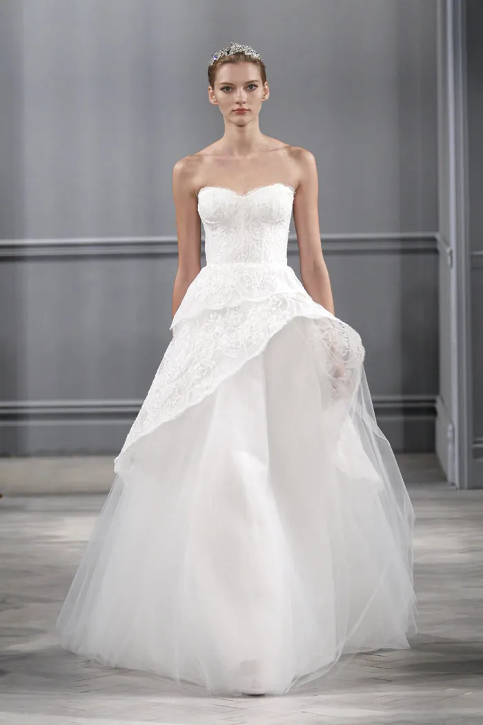 Monique Lhuillier Spring 2014 Bridal Collection. theweddingnotebook.com