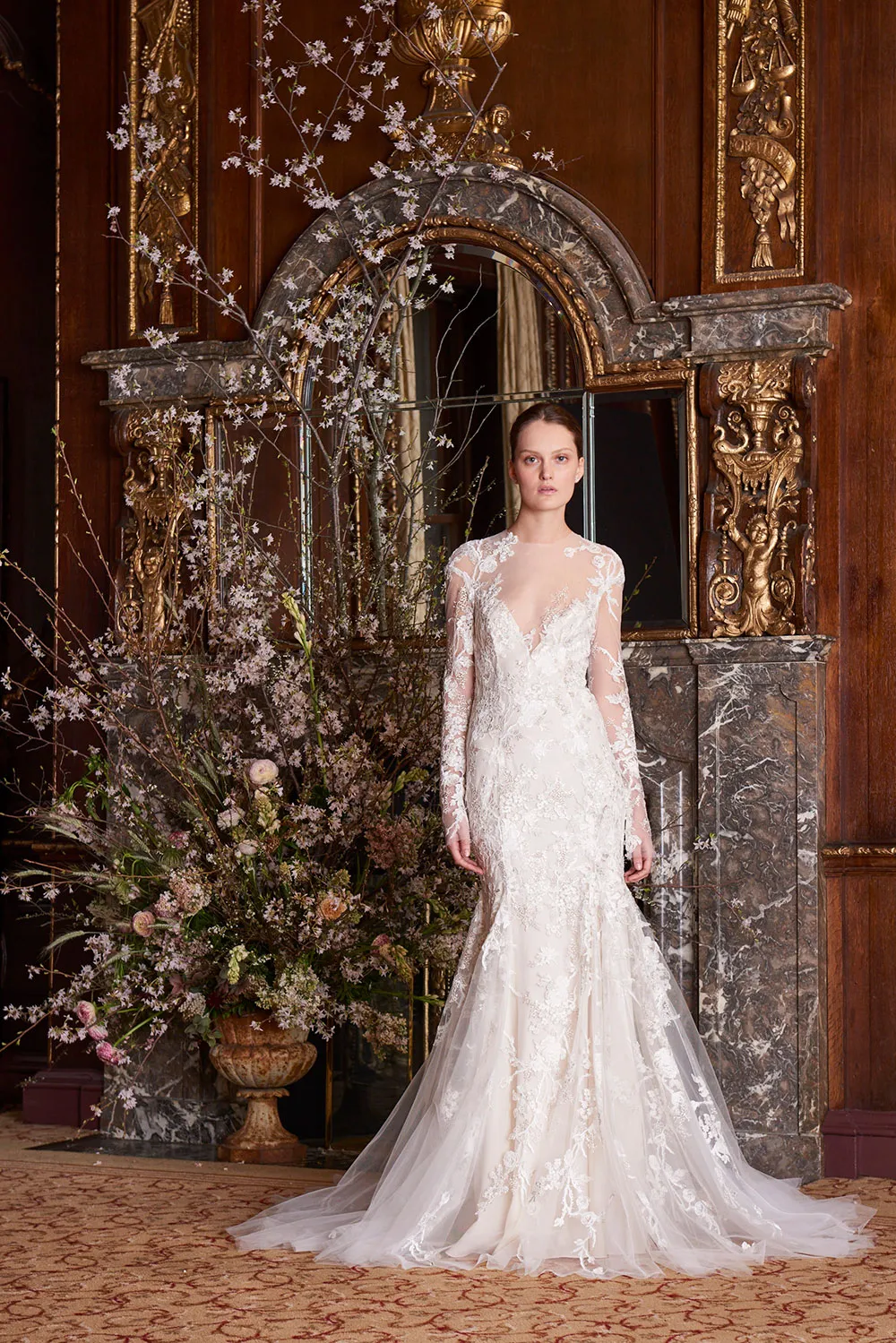 – Monique Lhuillier Spring 2019 Bridal Collection. theweddingnotebook.com