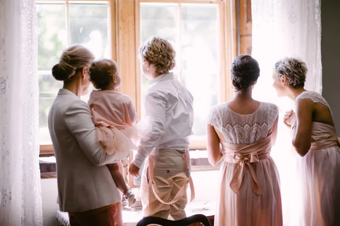 Bridesmaids' dresses. Tealily Photography. theweddingnotebook.com