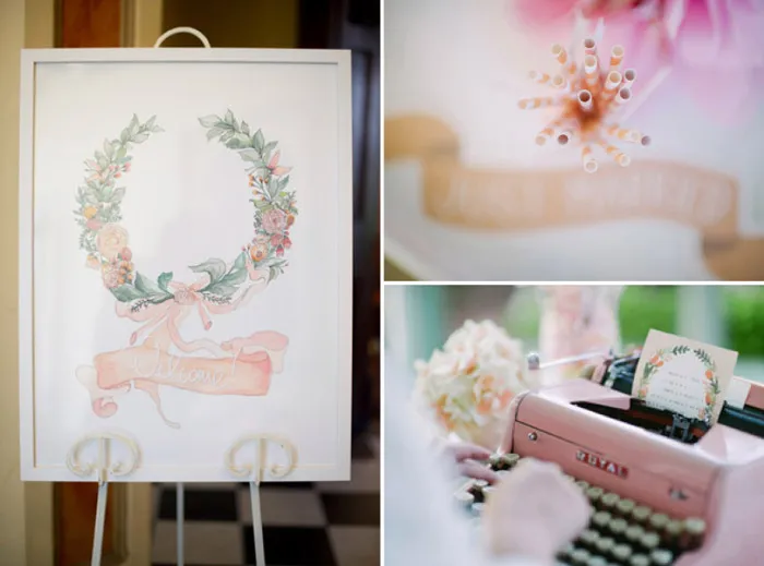 Welcome sign and notes from guests. Tealily Photography. theweddingnotebook.com