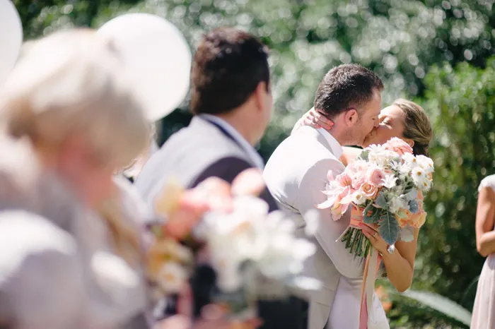 Peach garden wedding. Tealily Photography. theweddingnotebook.com