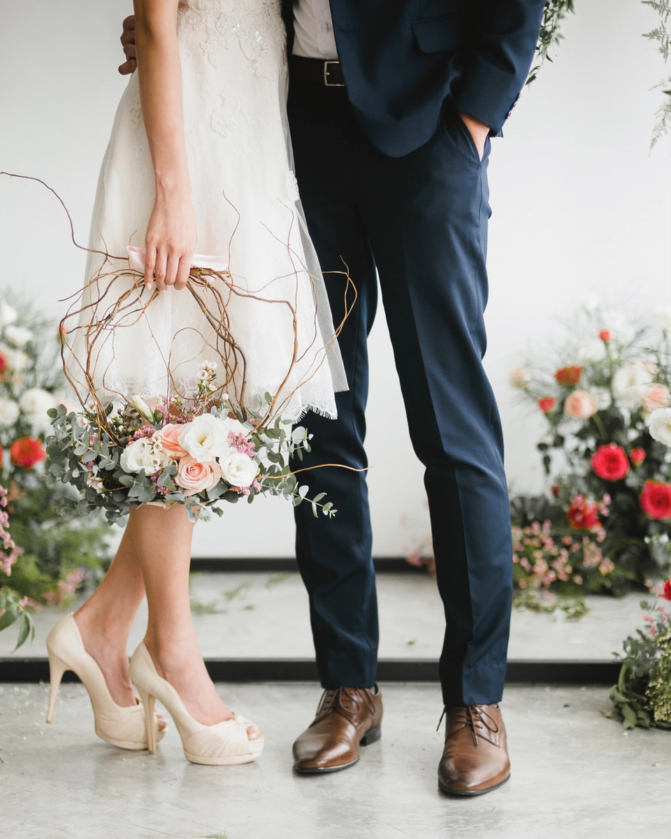 Romantic Floral Themed Studio Bridal Portraits