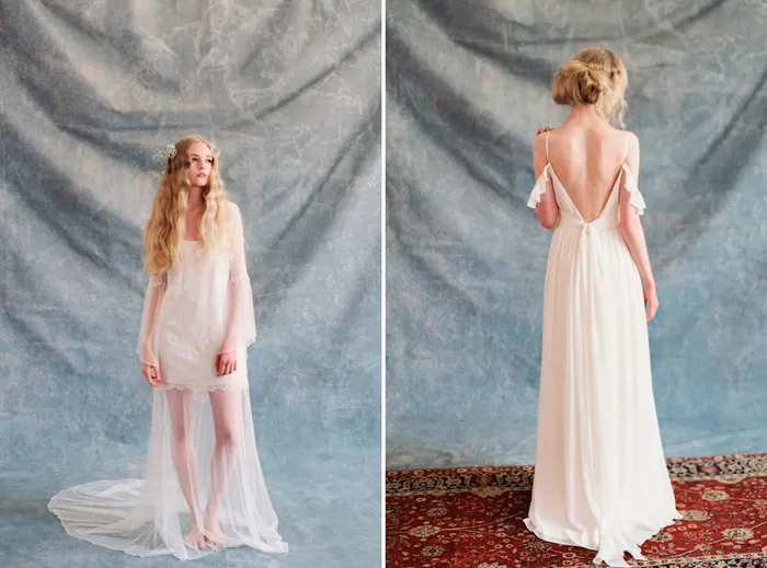 Left: Topanga; Right: Ceylon – Claire Pettibone 2015 Bridal Collection. theweddingnotebook.com