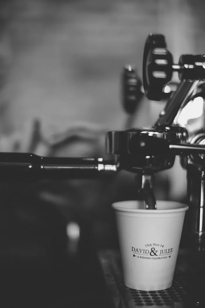 Customed coffee cup for wedding. Photo by Adam Ong Photography. theweddingnotebook.com