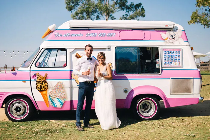 Ice cream truck for wedding. Studio Something Photography. theweddingnotebook.com