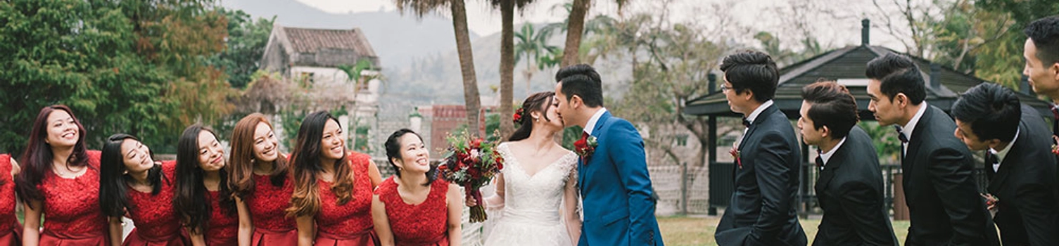 Seeing Red At A Garden Wedding Held At Beas River Country Club, Hong Kong