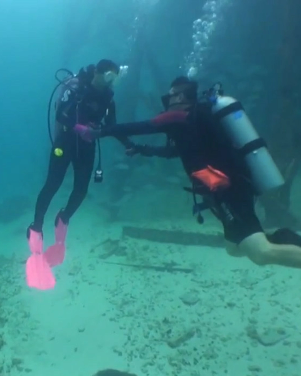 Surprise Underwater Wedding Proposal At Mataking