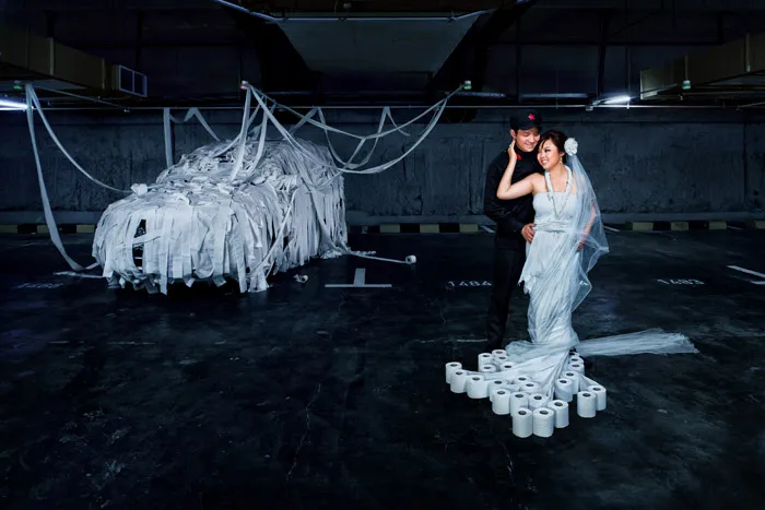 Concept paper bridal gown. Raymond Phang Photography. theweddingnotebook.com